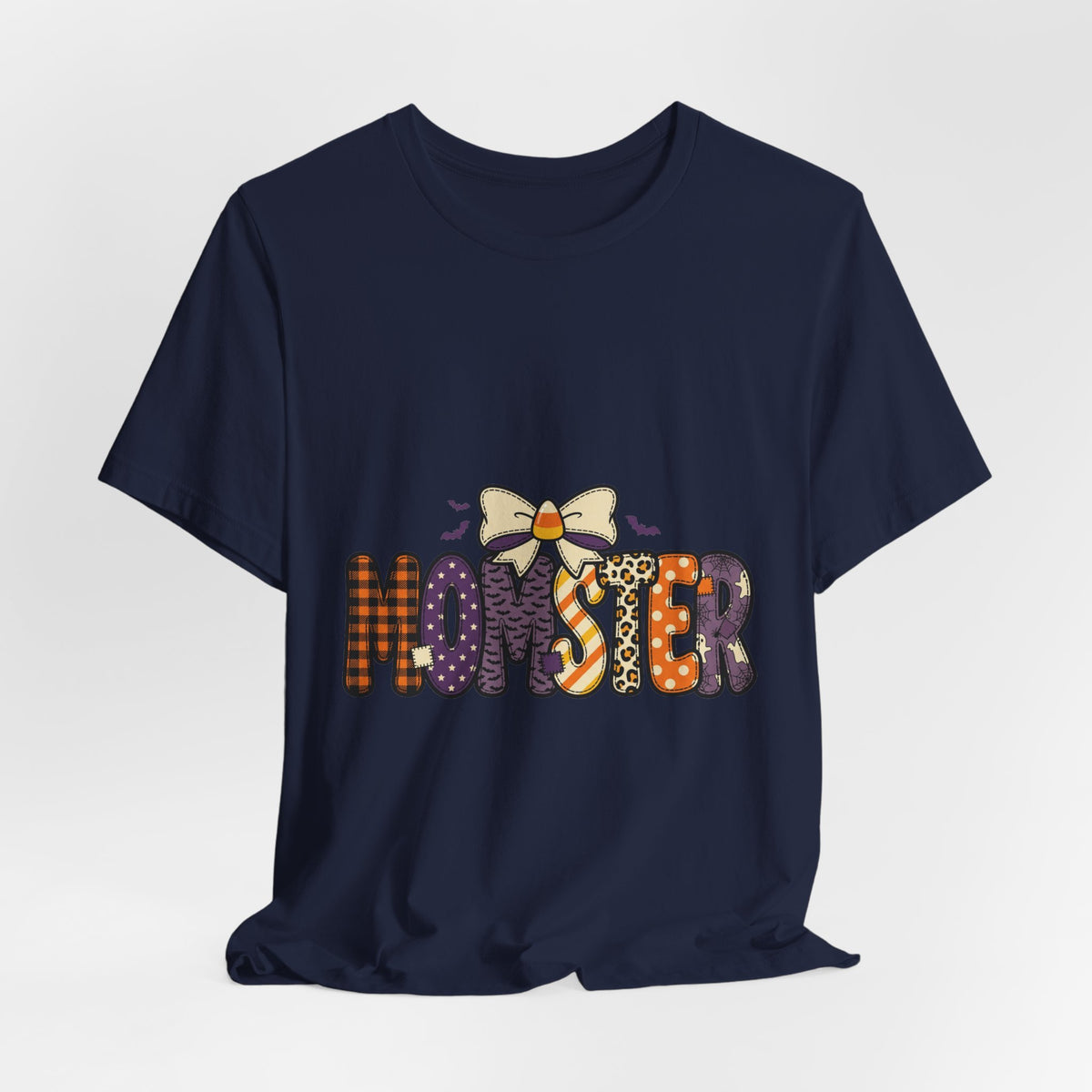 Momster Halloween Tee | Momster Graphic T-Shirt, Spooky Purple Orange