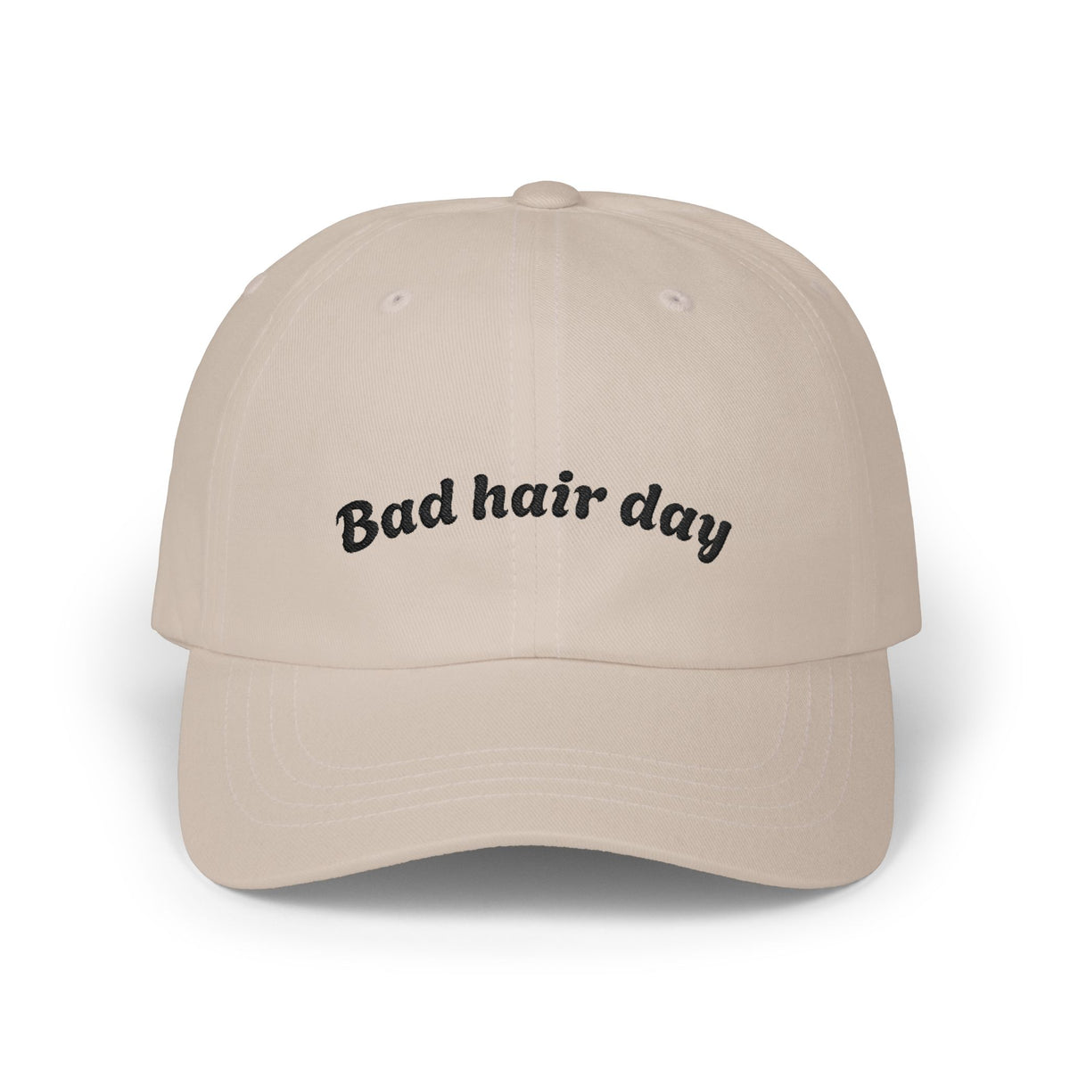 Dad Cap — "Bad Hair Day" Embroidered Cotton Baseball Hat