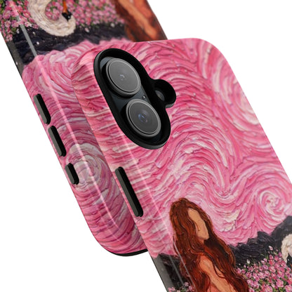 Serene Swan & Maiden Art Phone Case | Aesthetic Vintage Impressionist Tough Case