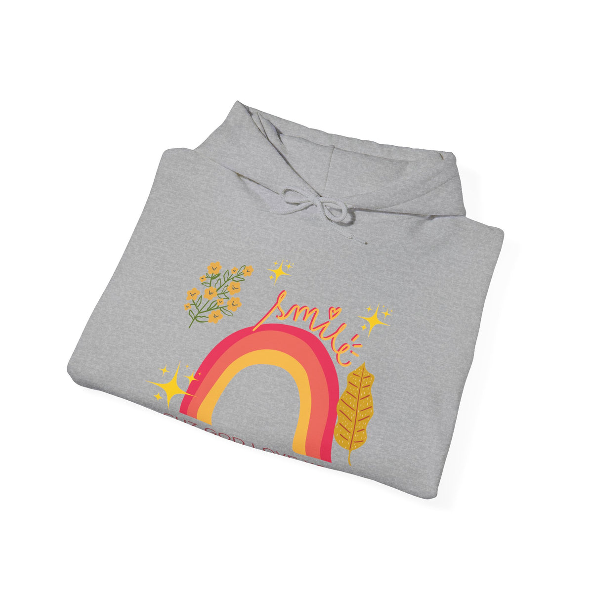 Copy of Vintage Rainbow 'Smile Cuz God Love You' Hoodie — Inspirational Christian Sweatshirt