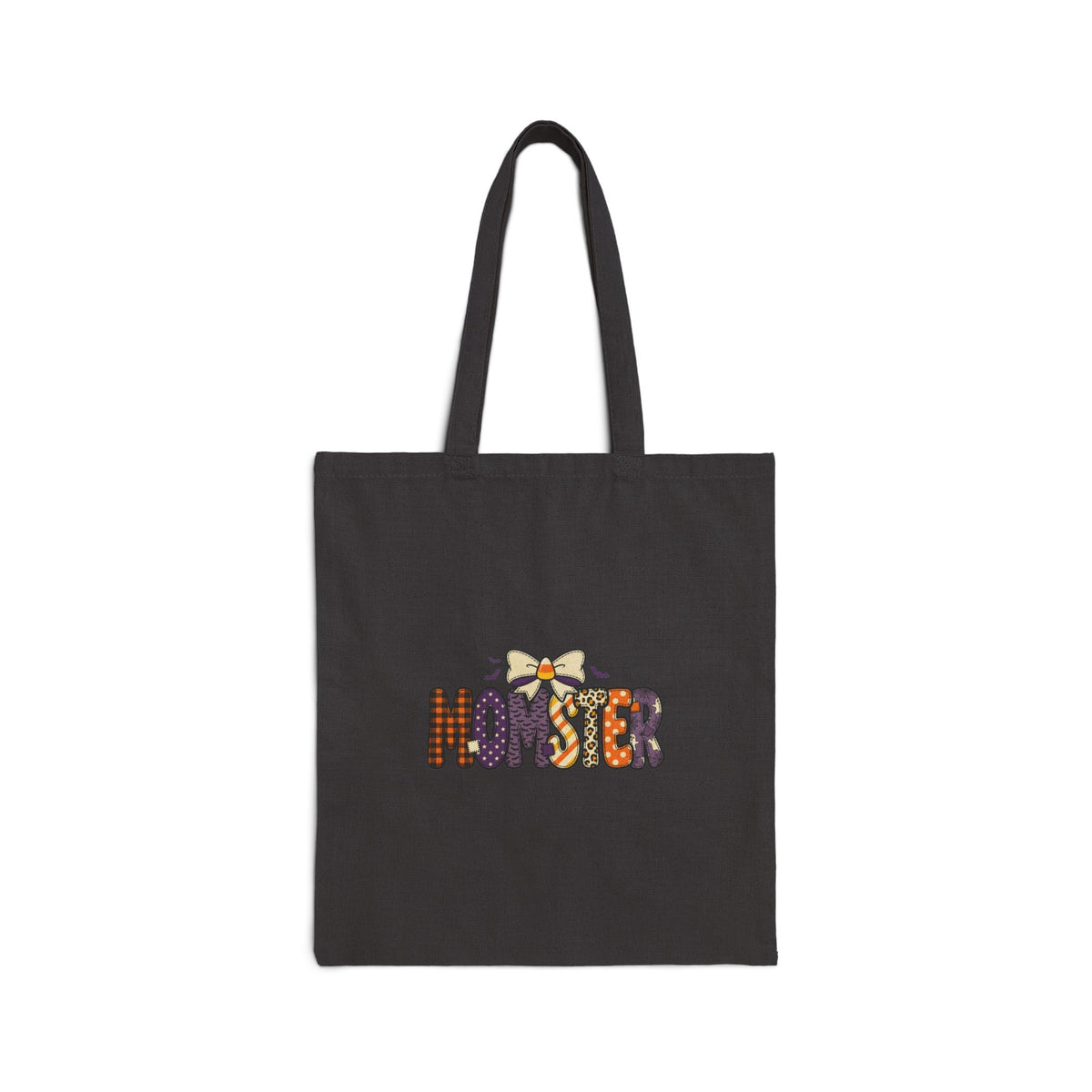 Momster Halloween Tote Bag | Cute Gothic Momster Design, Purple Orange