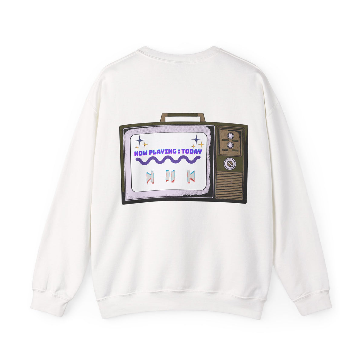 Viral Retro TV 'Now Playing Today' Crewneck Sweatshirt