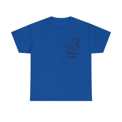 MINIMALIST| Funny way to compliment;Chef Illustration T-Shirt — "Mamamia! perfecto." Retro Italian Cook Tee