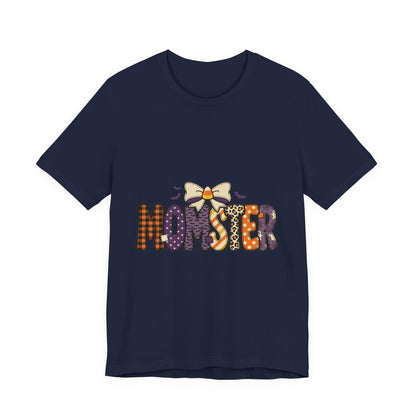 Momster Halloween Tee | Momster Graphic T-Shirt, Spooky Purple Orange