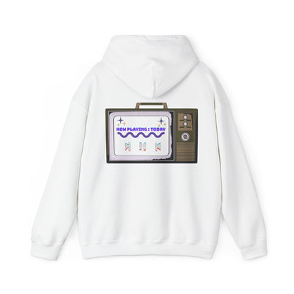 Retro TV 'Now Playing Today' Hoodie — Vintage Media Graphic Pullover