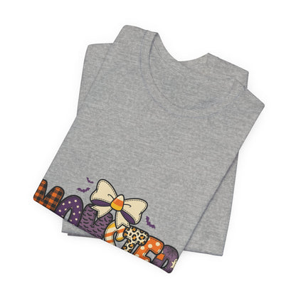 Momster Halloween Tee | Momster Graphic T-Shirt, Spooky Purple Orange