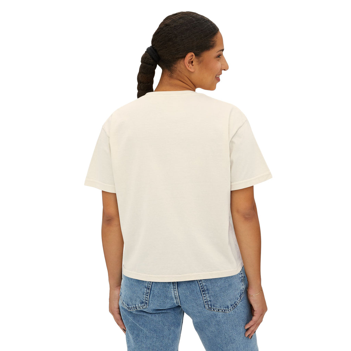Minimal Line Art Profile Women's Boxy Tee