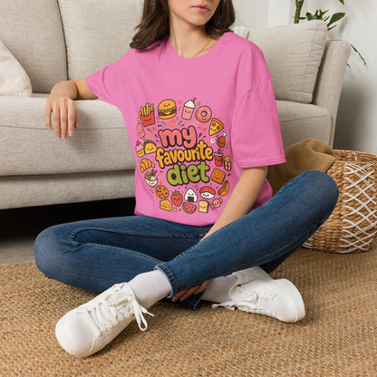 T-Shirt — "My Favourite Diet" Cute Junk Food Graphic Tee