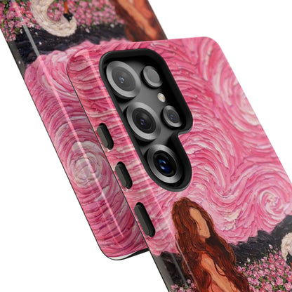 Serene Swan & Maiden Art Phone Case | Aesthetic Vintage Impressionist Tough Case