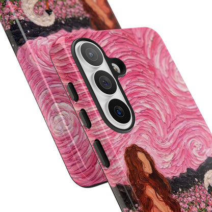 Serene Swan & Maiden Art Phone Case | Aesthetic Vintage Impressionist Tough Case