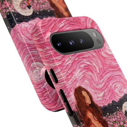 Serene Swan & Maiden Art Phone Case | Aesthetic Vintage Impressionist Tough Case
