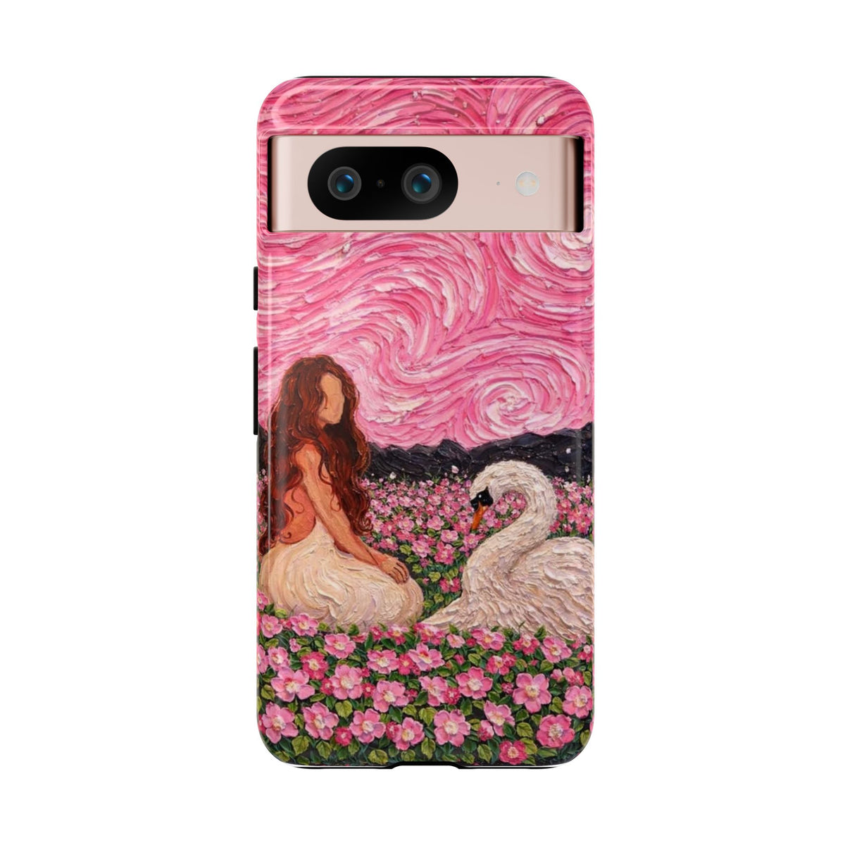 Serene Swan & Maiden Art Phone Case | Aesthetic Vintage Impressionist Tough Case