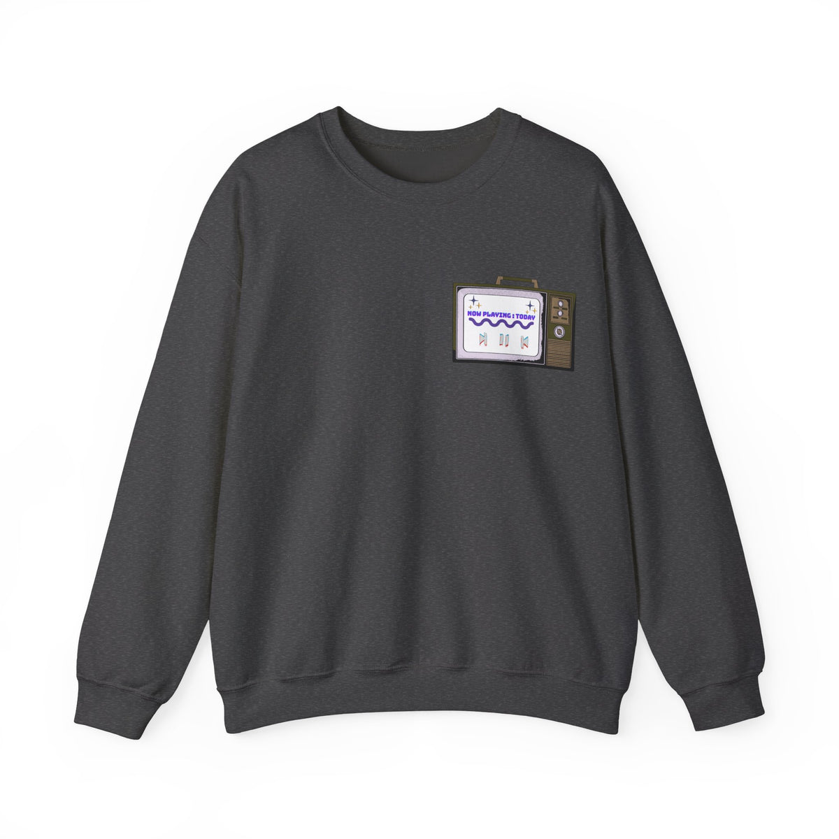 Viral Retro TV 'Now Playing Today' Crewneck Sweatshirt