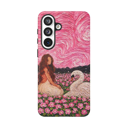 Serene Swan & Maiden Art Phone Case | Aesthetic Vintage Impressionist Tough Case