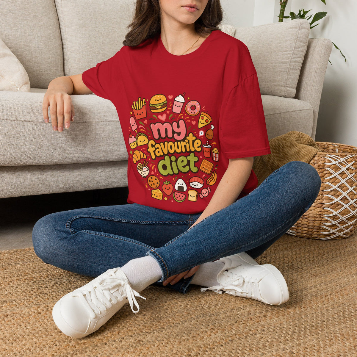 T-Shirt — "My Favourite Diet" Cute Junk Food Graphic Tee