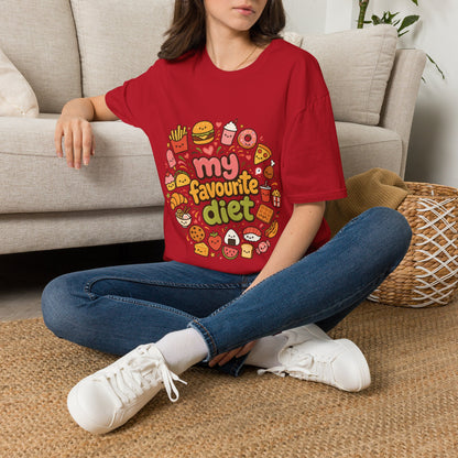 T-Shirt — "My Favourite Diet" Cute Junk Food Graphic Tee