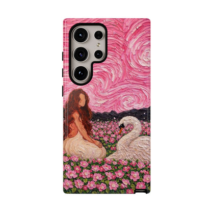 Serene Swan & Maiden Art Phone Case | Aesthetic Vintage Impressionist Tough Case
