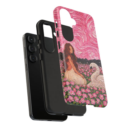 Serene Swan & Maiden Art Phone Case | Aesthetic Vintage Impressionist Tough Case