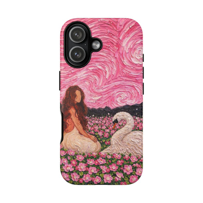 Serene Swan & Maiden Art Phone Case | Aesthetic Vintage Impressionist Tough Case