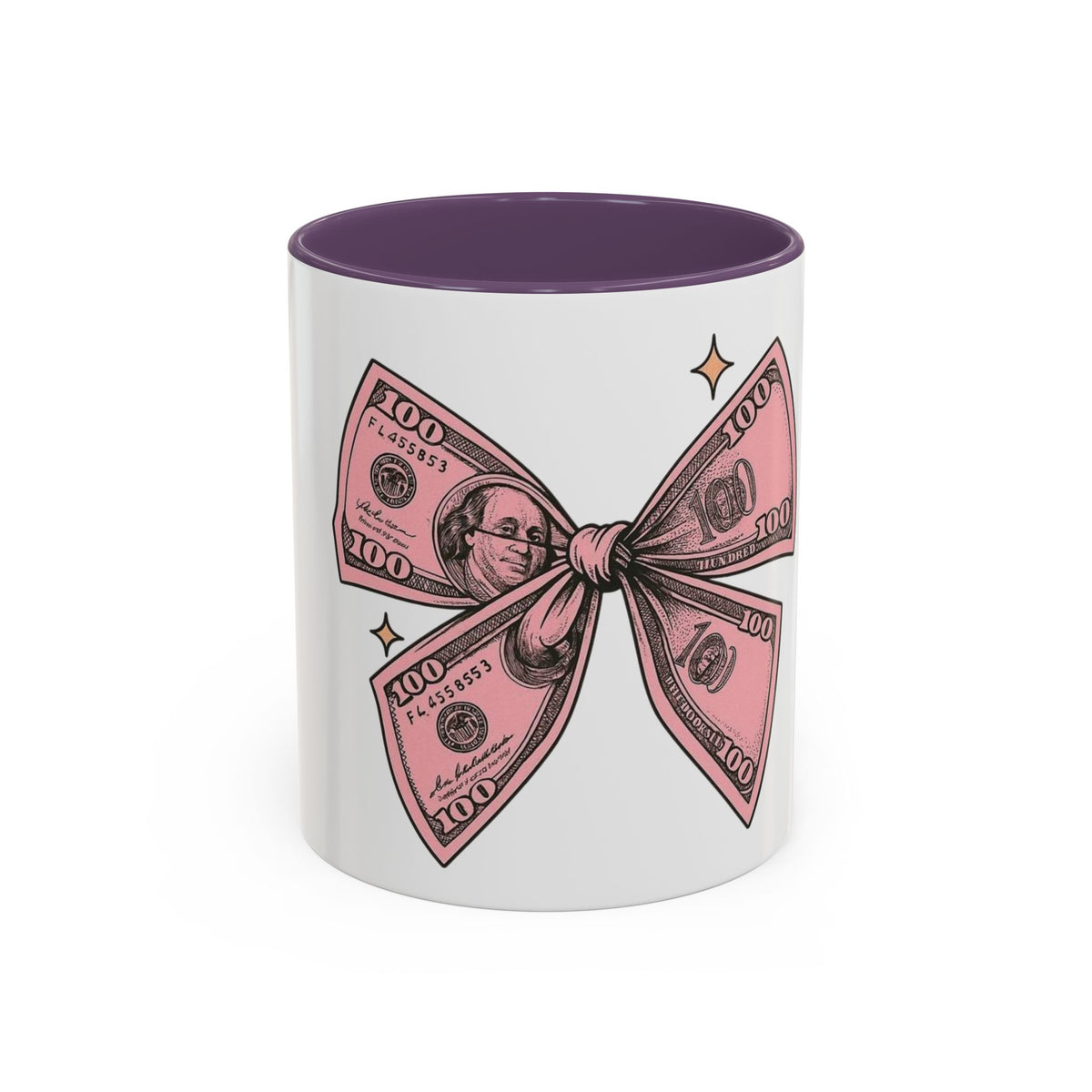 Coquette Pink Money Bow Ceramic Accent Mug 11oz