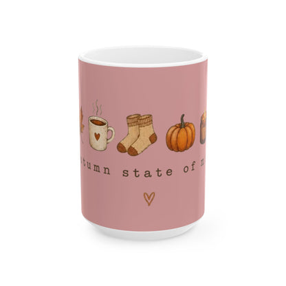 Aesthetic&MINIMALIST |Autumn State of Mind Mug — Cozy Fall Coffee Cup (11oz & 15oz)