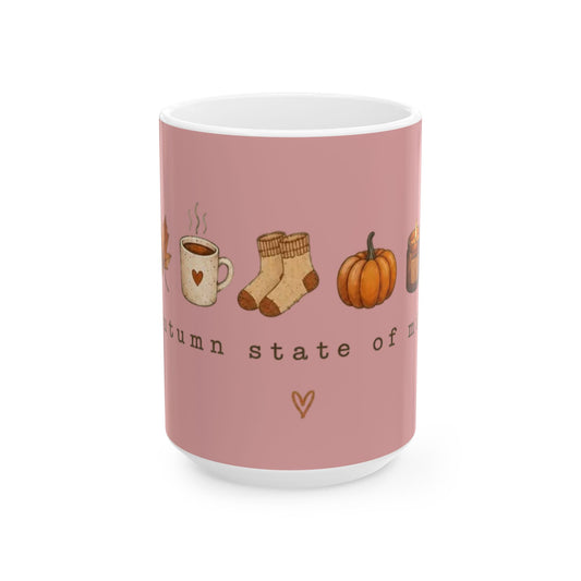 Aesthetic&MINIMALIST |Autumn State of Mind Mug — Cozy Fall Coffee Cup (11oz & 15oz)