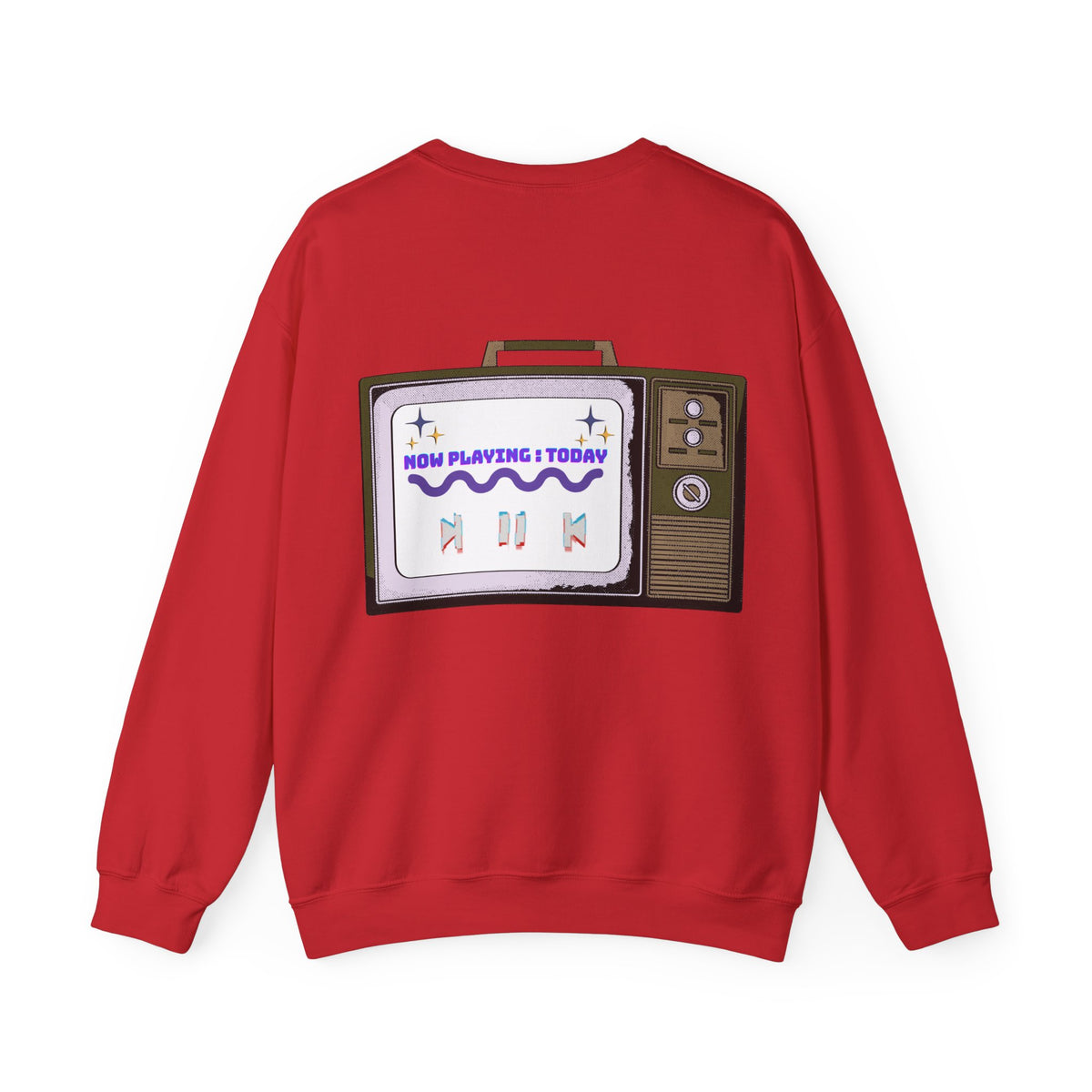 Viral Retro TV 'Now Playing Today' Crewneck Sweatshirt