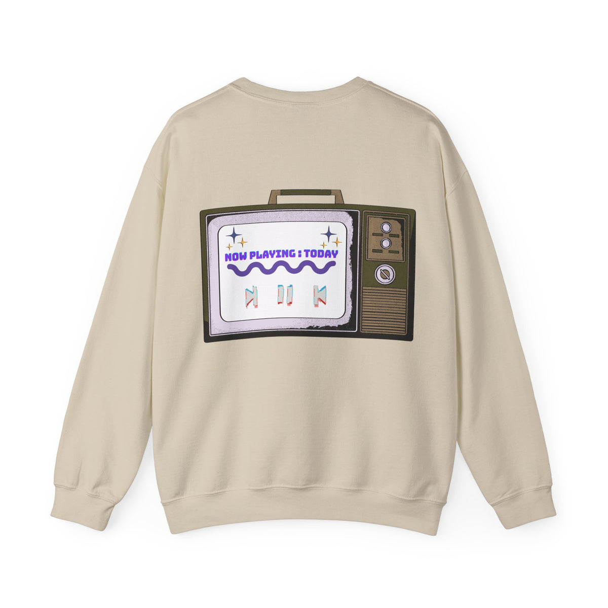 Viral Retro TV 'Now Playing Today' Crewneck Sweatshirt