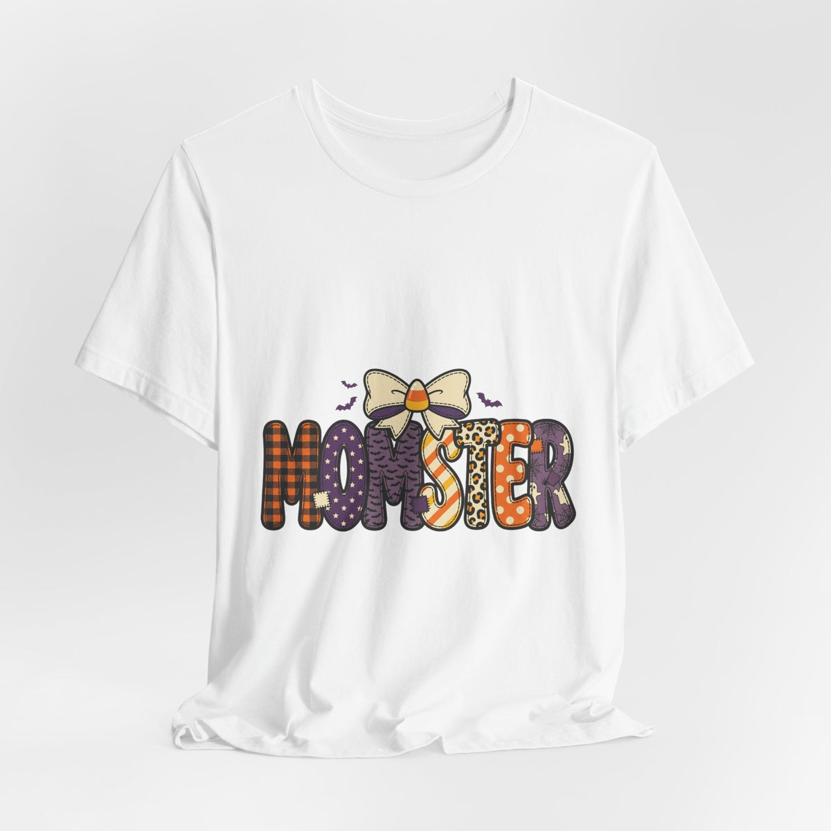 Momster Halloween Tee | Momster Graphic T-Shirt, Spooky Purple Orange