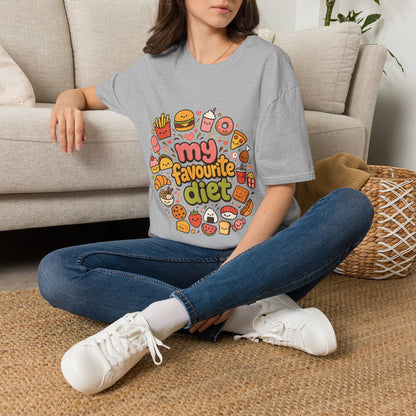 T-Shirt — "My Favourite Diet" Cute Junk Food Graphic Tee