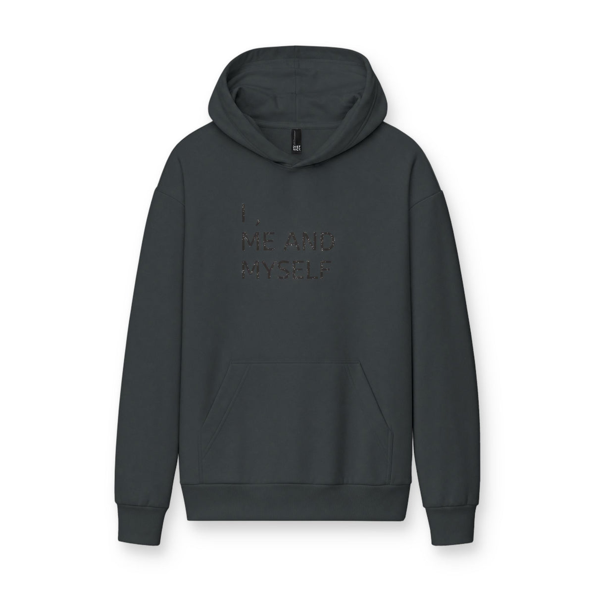 MINIMALIST| Hoodie — "I, Me and Myself" Minimalist White Fleece Hoodie