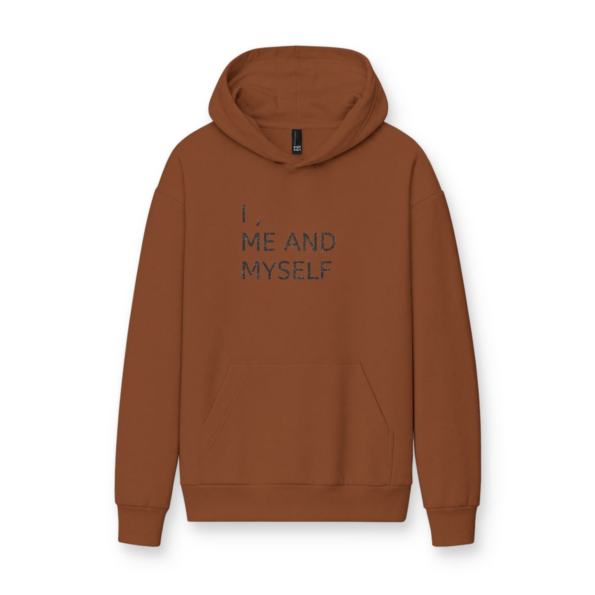 MINIMALIST| Hoodie — "I, Me and Myself" Minimalist White Fleece Hoodie