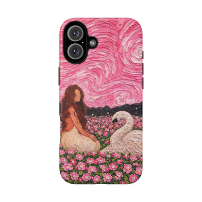 Serene Swan & Maiden Art Phone Case | Aesthetic Vintage Impressionist Tough Case