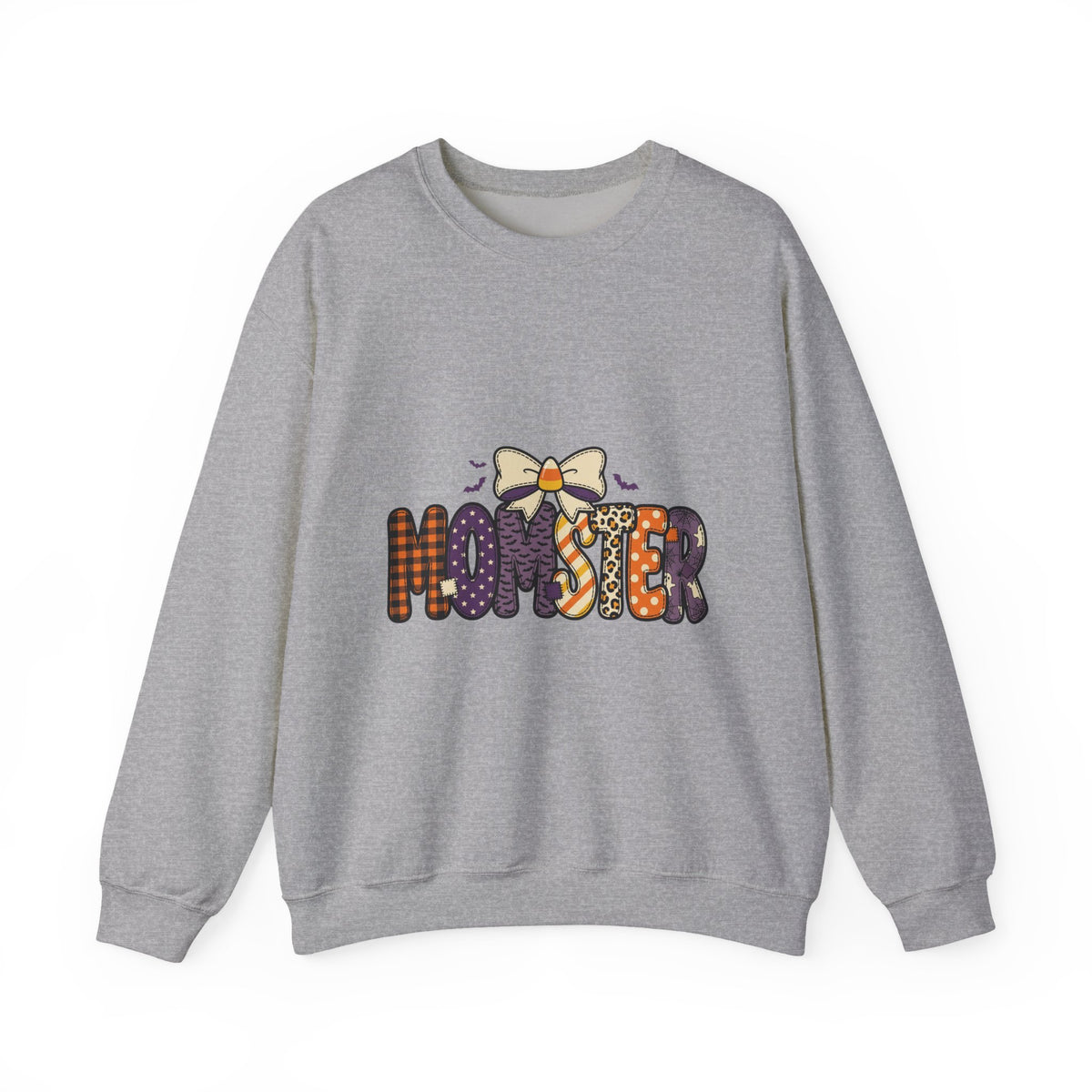Momster Halloween Crewneck Sweatshirt | spooky mom, purple orange