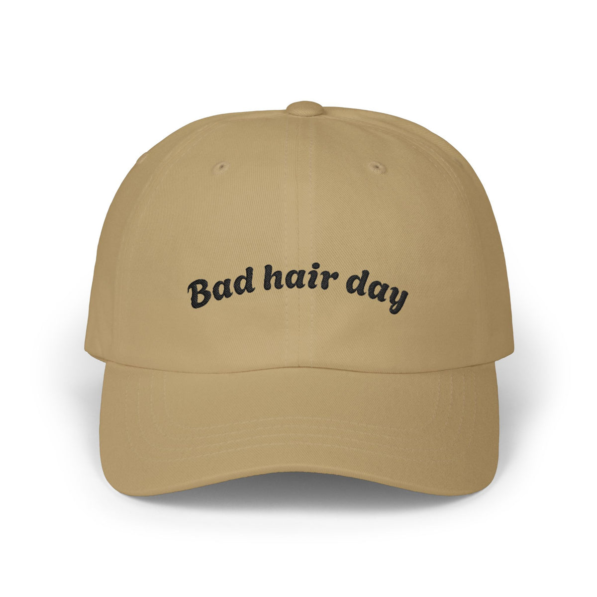 Dad Cap — "Bad Hair Day" Embroidered Cotton Baseball Hat
