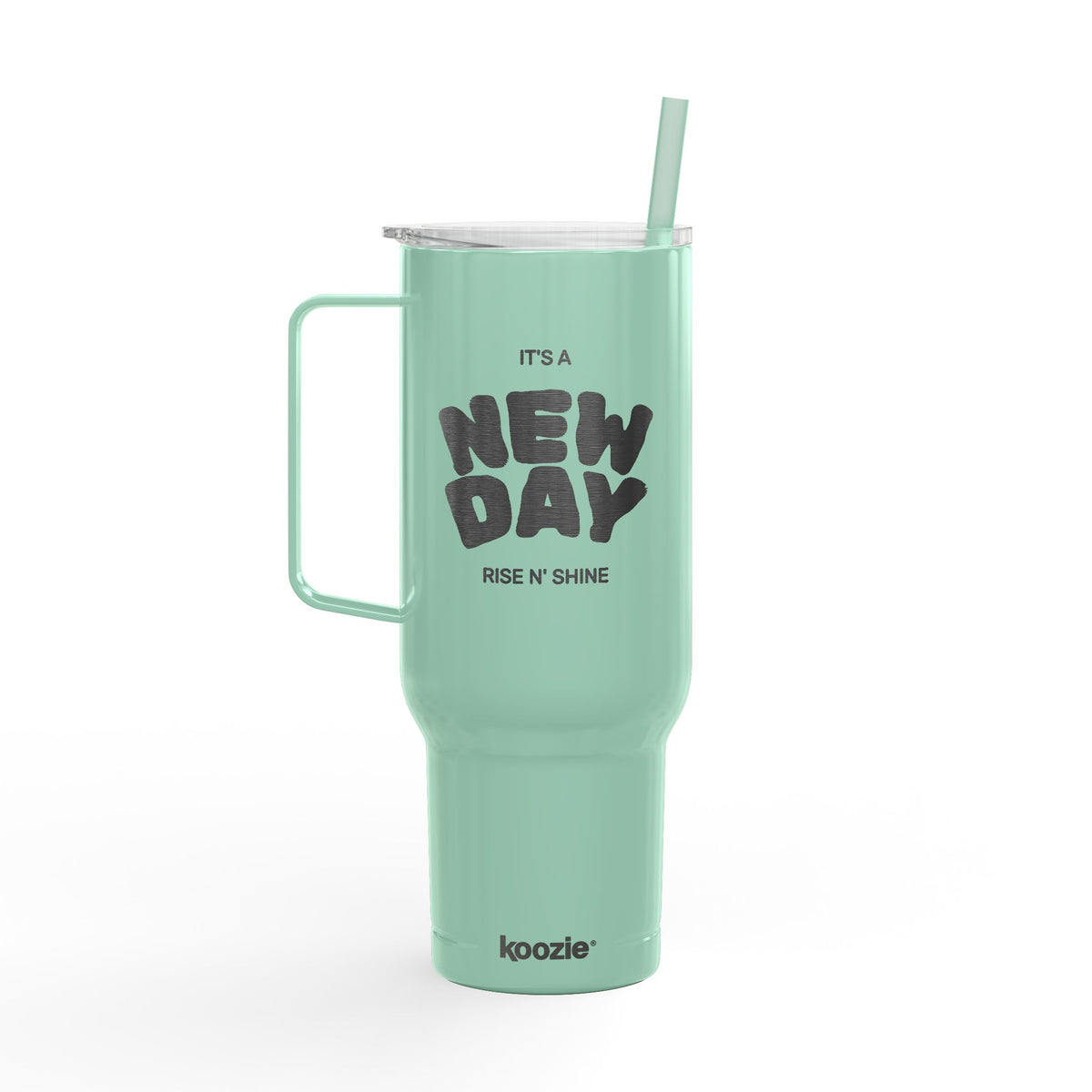 MINIMALIST | Tumbler 40oz Insulated Tumbler - "It's a New Day" Engraved Travel Cup