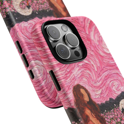 Serene Swan & Maiden Art Phone Case | Aesthetic Vintage Impressionist Tough Case