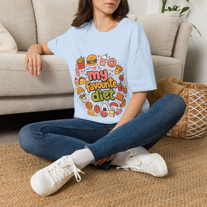 T-Shirt — "My Favourite Diet" Cute Junk Food Graphic Tee
