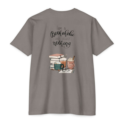 MINIMALIST|Bookaholic T-Shirt — "I am a Bookaholic and Regret Nothing" Illustrated Reading Tee