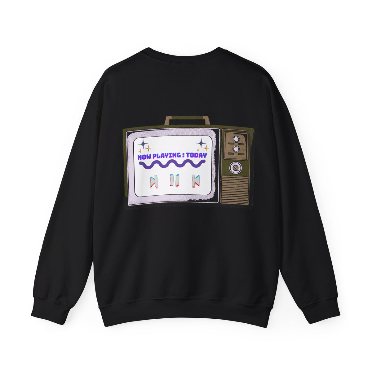 Viral Retro TV 'Now Playing Today' Crewneck Sweatshirt