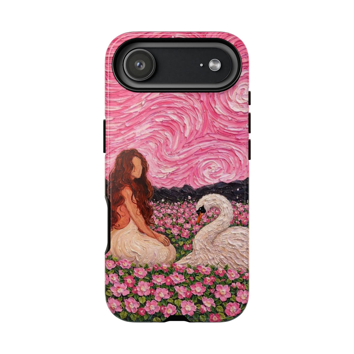 Serene Swan & Maiden Art Phone Case | Aesthetic Vintage Impressionist Tough Case