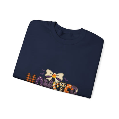 Momster Halloween Crewneck Sweatshirt | spooky mom, purple orange