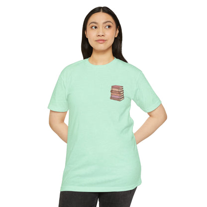 MINIMALIST|Bookaholic T-Shirt — "I am a Bookaholic and Regret Nothing" Illustrated Reading Tee