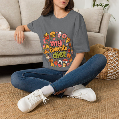 T-Shirt — "My Favourite Diet" Cute Junk Food Graphic Tee