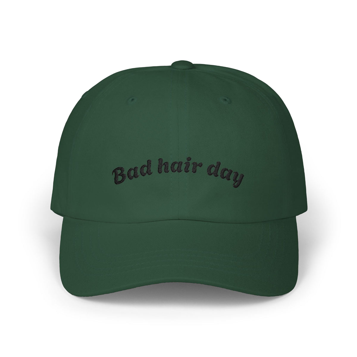 Dad Cap — "Bad Hair Day" Embroidered Cotton Baseball Hat