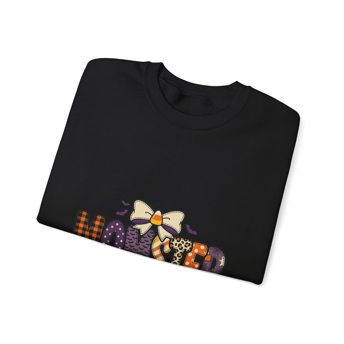 Momster Halloween Crewneck Sweatshirt | spooky mom, purple orange