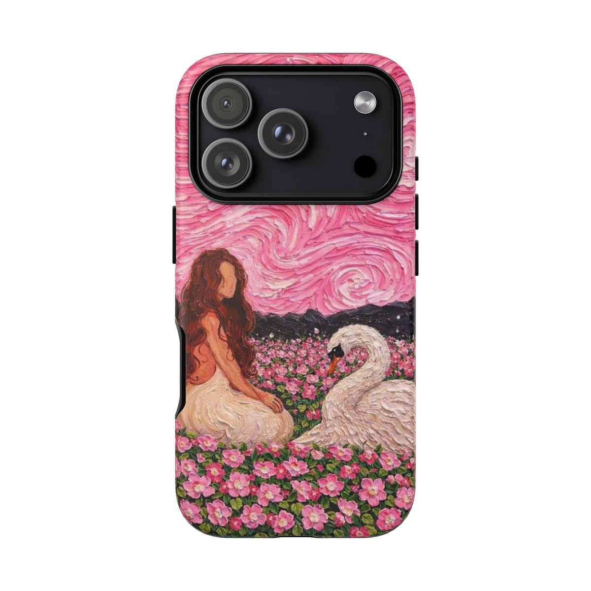 Serene Swan & Maiden Art Phone Case | Aesthetic Vintage Impressionist Tough Case