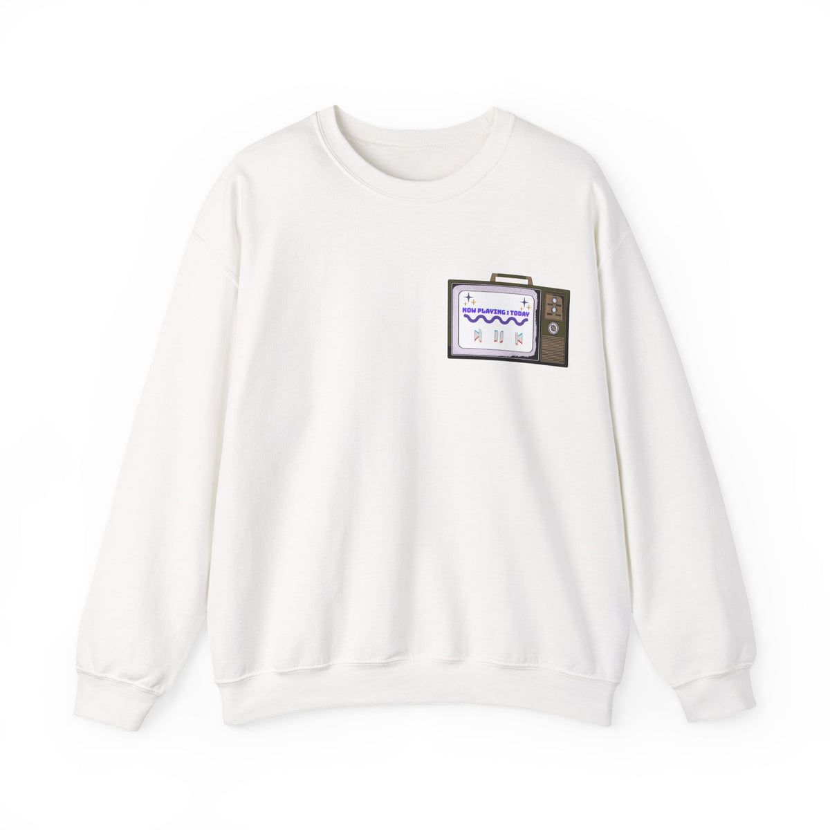 Viral Retro TV 'Now Playing Today' Crewneck Sweatshirt