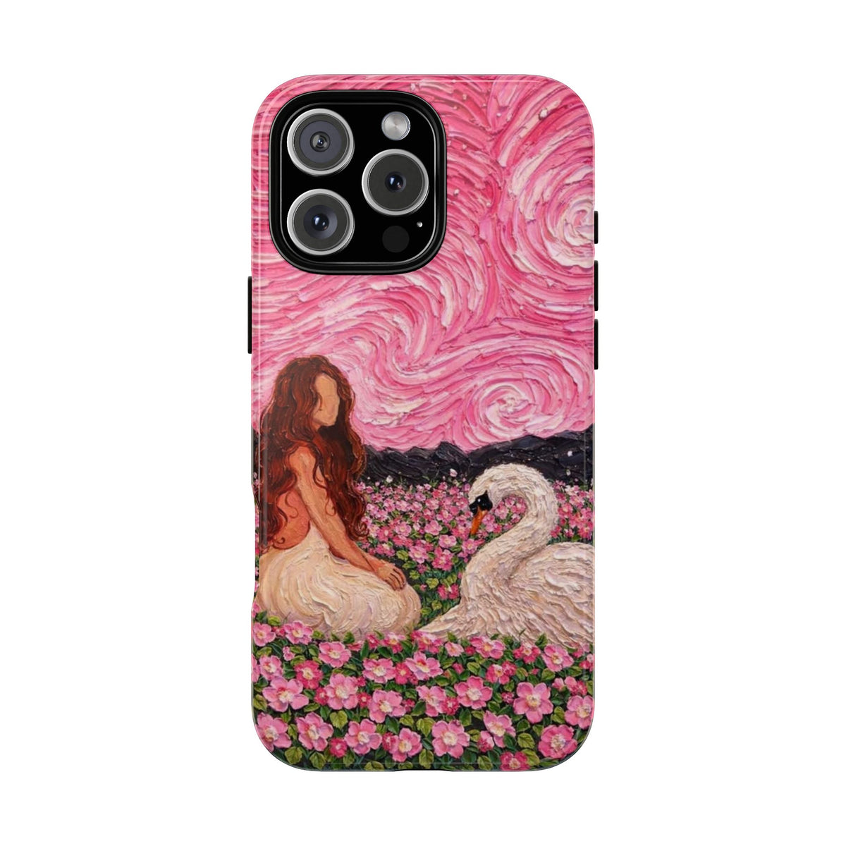 Serene Swan & Maiden Art Phone Case | Aesthetic Vintage Impressionist Tough Case