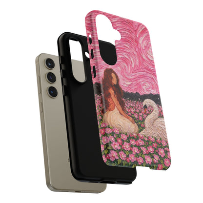Serene Swan & Maiden Art Phone Case | Aesthetic Vintage Impressionist Tough Case